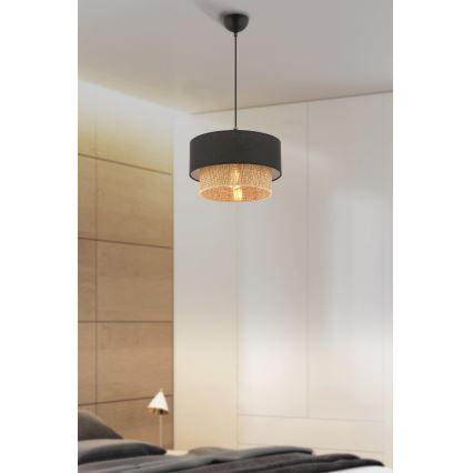 ECHO висяща лампа 1xE27/60W/230V черен/кафяв
