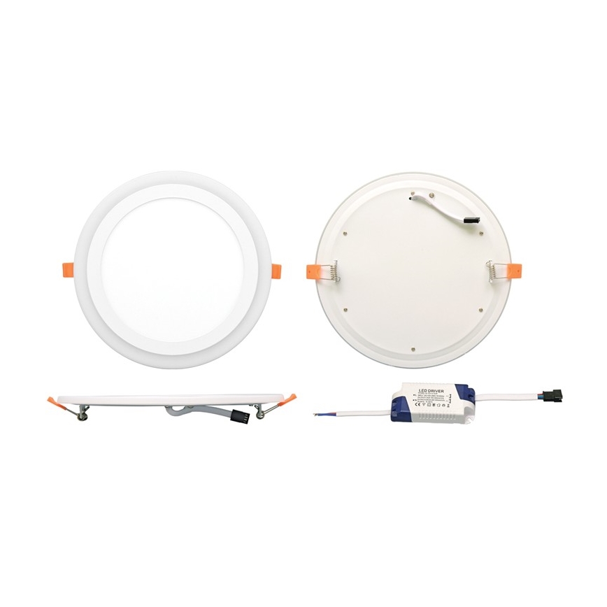 LED Лампа за окачен таван DUO LED/18W/230V + LED/6W