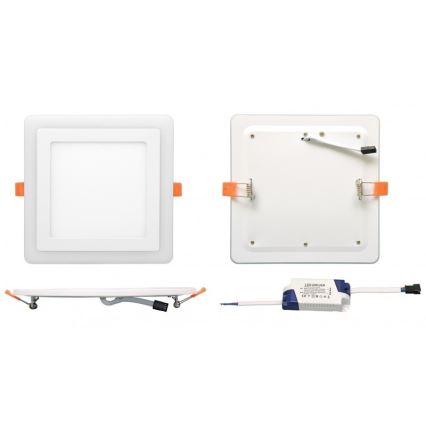 LED Лампа за окачен таван DUO LED/12W/230V + LED/4W