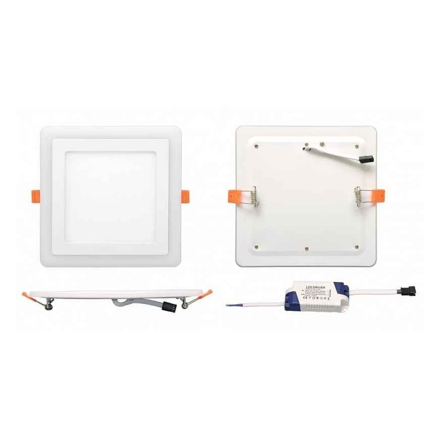 LED Лампа за окачен таван DUO LED/12W/230V + LED/4W