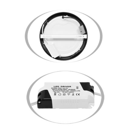 LED Плафониера LADA LED/12W/230V 3000/4000/6000K Ø 17 см бял