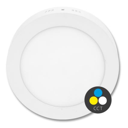 LED Плафониера LADA LED/18W/230V 3000/4000/6000K Ø 22 см бял