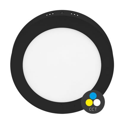 LED таванно осветително тяло LADA LED/18W/230V 3000/4000/6000K Ø 22 см черно