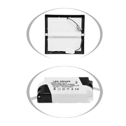 LED Плафониера RAFA LED/18W/230V 3000/4000/6000K 22x22 см черен