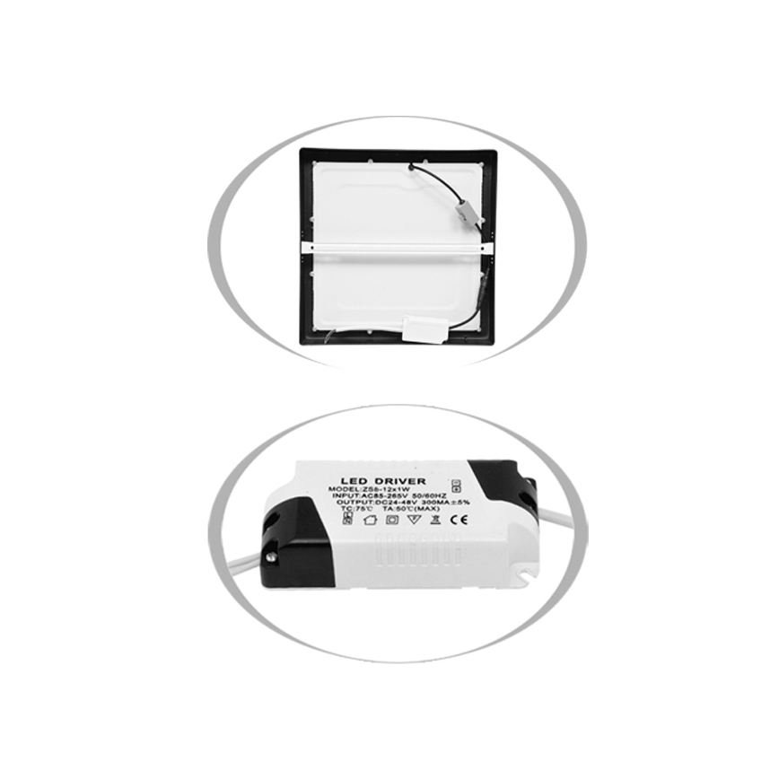 LED Плафониера RAFA LED/18W/230V 3000/4000/6000K 22x22 см черен