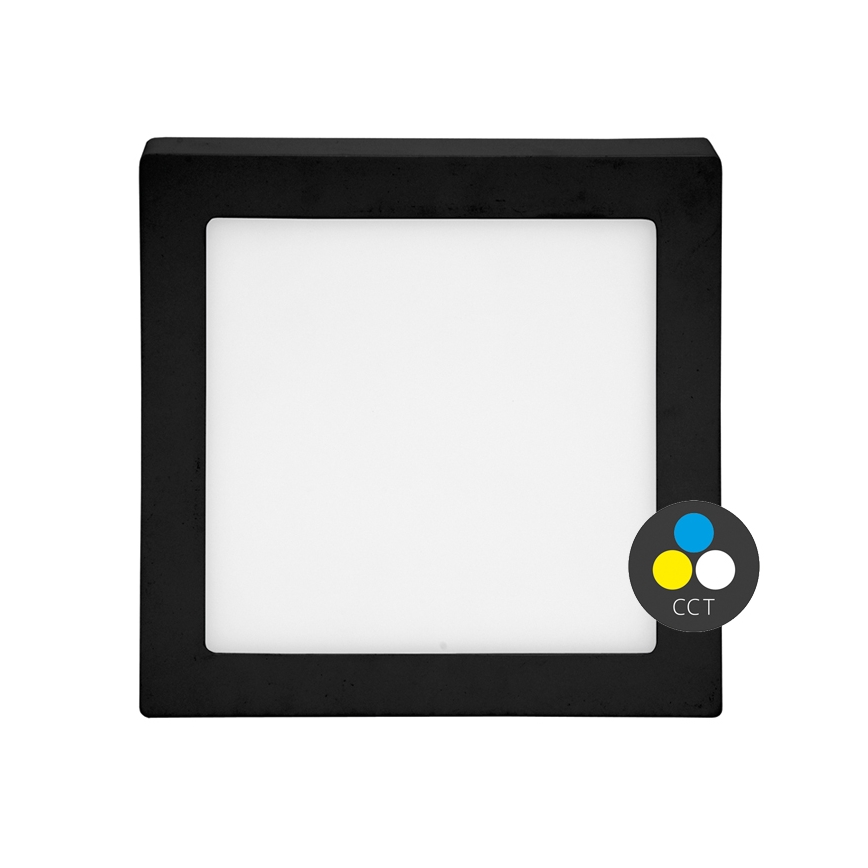 LED таванно осветително тяло RAFA LED/18W/230V 3000/4000/6000K 22x22 см черно