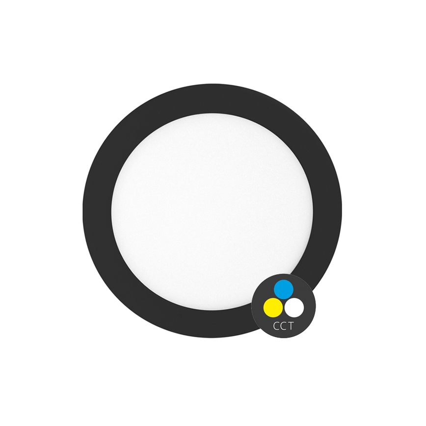 LED Лампа за вграждане в баня LADA LED/12W/230V 3000/4000/6000K Ø 17 см IP44 черен