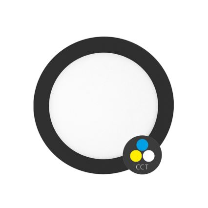 LED Лампа за вграждане в баня LADA LED/6W/230V 3000/4000/6000K Ø 12 см IP44 черен