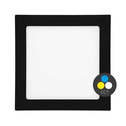 LED Лампа за вграждане в баня RAFA LED/12W/230V 3000/4000/6000K 17x17 см IP44 черен