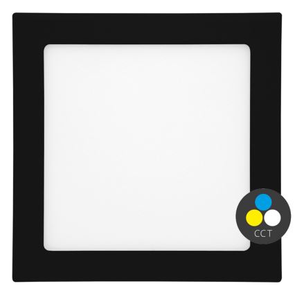LED Лампа за вграждане в баня RAFA LED/25W/230V 3000/4000/6000K 30x30 см IP44 черен