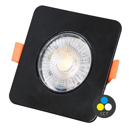 LED Димируема лампа за вграждане KENT LED/3/5/7W/230V3000/4000/6000K 9x9 см черен