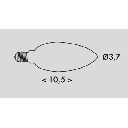 LED Крушка RETRO C37 E14/2W/230V 3000K 320lm