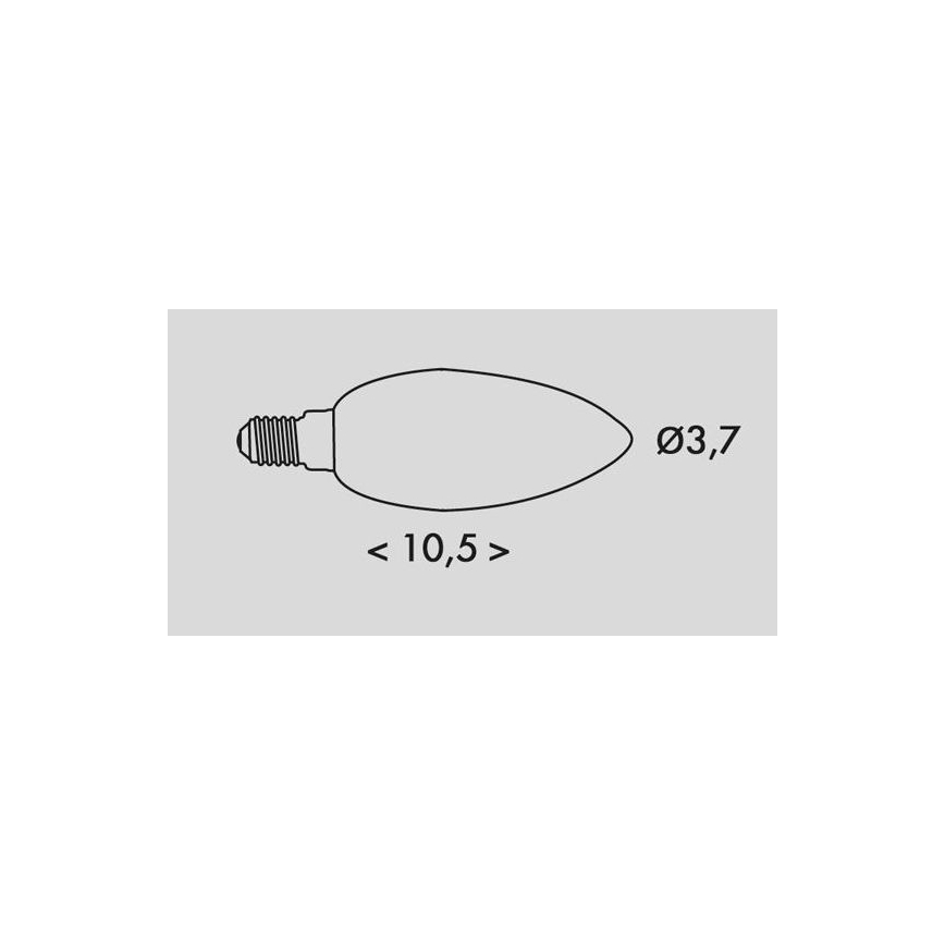 LED Крушка RETRO C37 E14/2W/230V 3000K 320lm