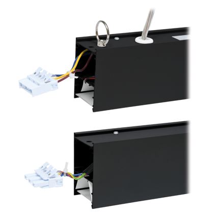 LED Плафониера DONAR LED/28W/230V 4000K 120 см черен