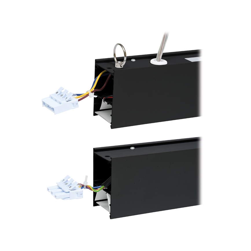 LED Плафониера DONAR LED/28W/230V 4000K 120 см черен