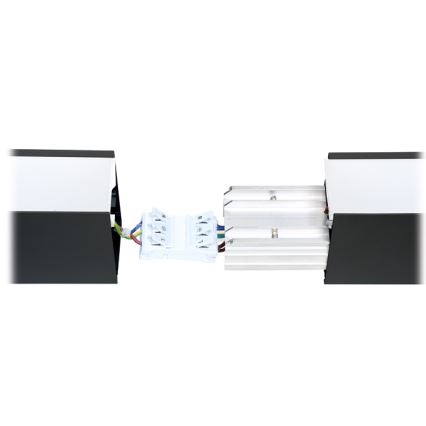 LED Плафониера DONAR LED/28W/230V 4000K 120 см черен