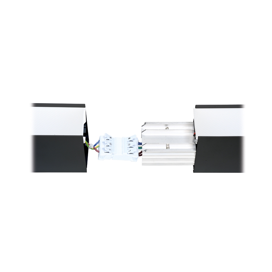 LED Плафониера DONAR LED/28W/230V 4000K 120 см черен