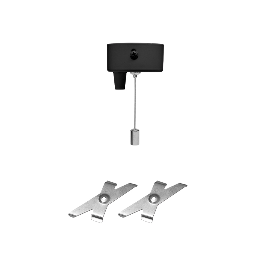 LED Плафониера DONAR LED/28W/230V 4000K 120 см черен