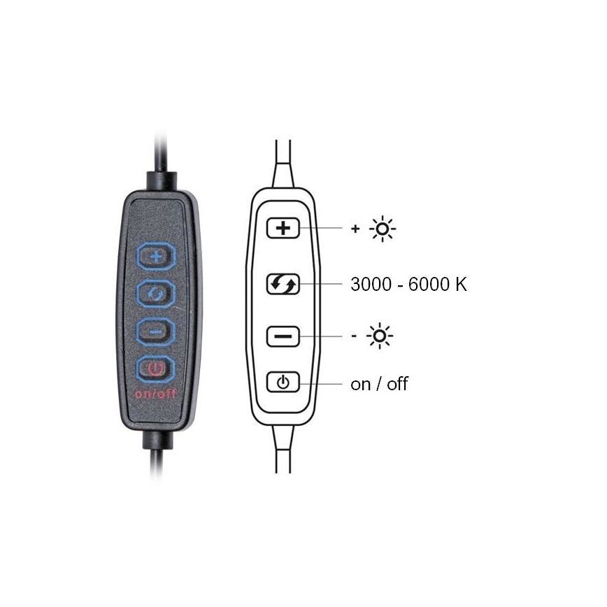 LED Димируема настолна лампа LIPA LED/10W/230V 3000-6000K черен