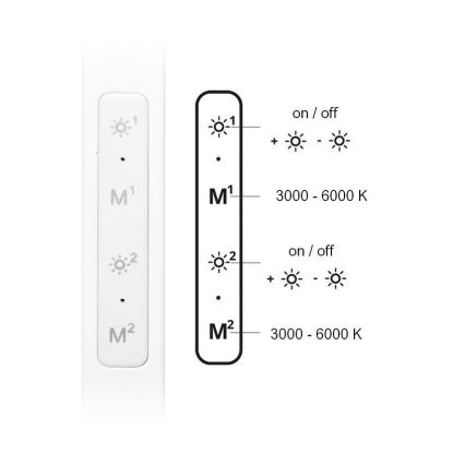 LED Димируема настолна лампа SPACE LED/8W + LED/11W/230V 3000-6000K бял