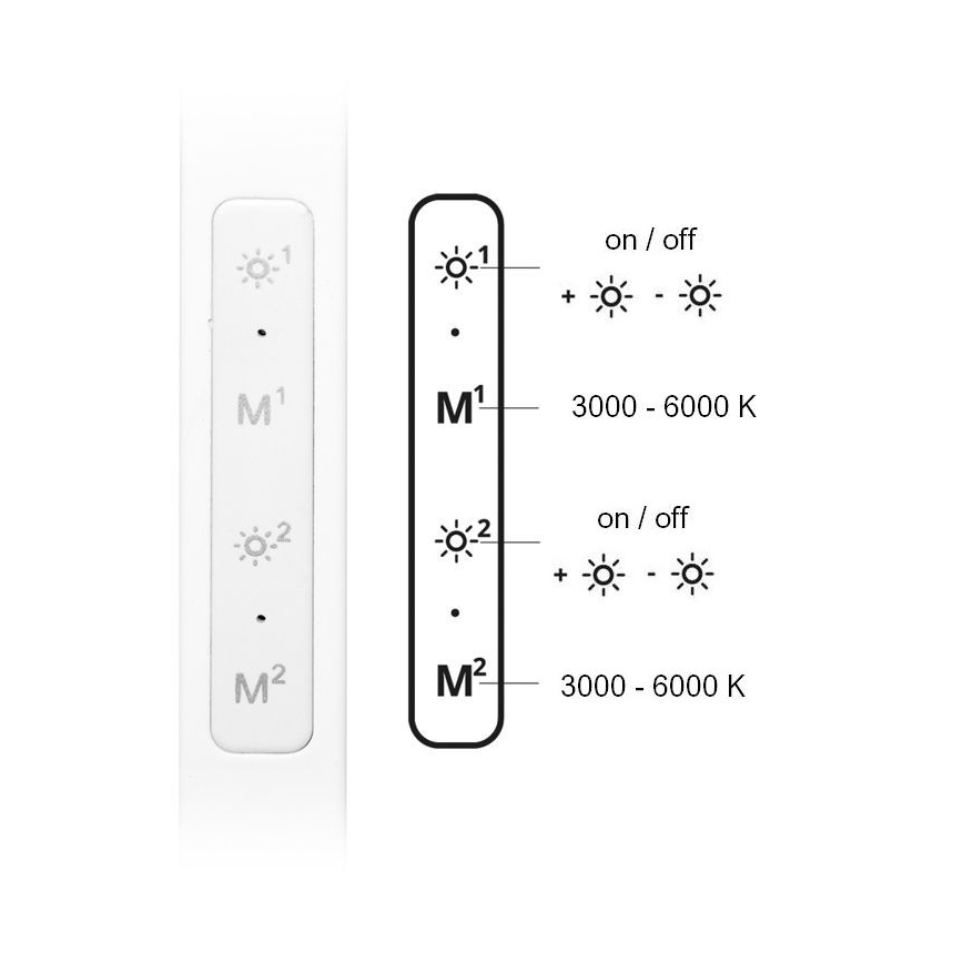 LED Димируема настолна лампа SPACE LED/8W + LED/11W/230V 3000-6000K бял