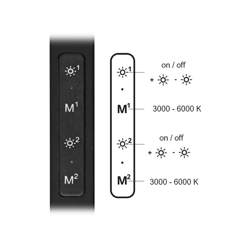 LED Димируема настолна лампа SPACE LED/8W + LED/11W/230V 3000-6000K черен