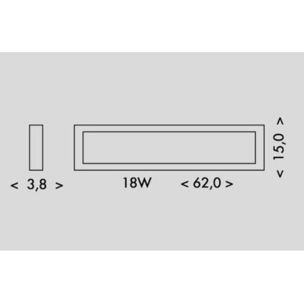 LED Плафониера PILO LED/18W/230V 4100K 62 см бял