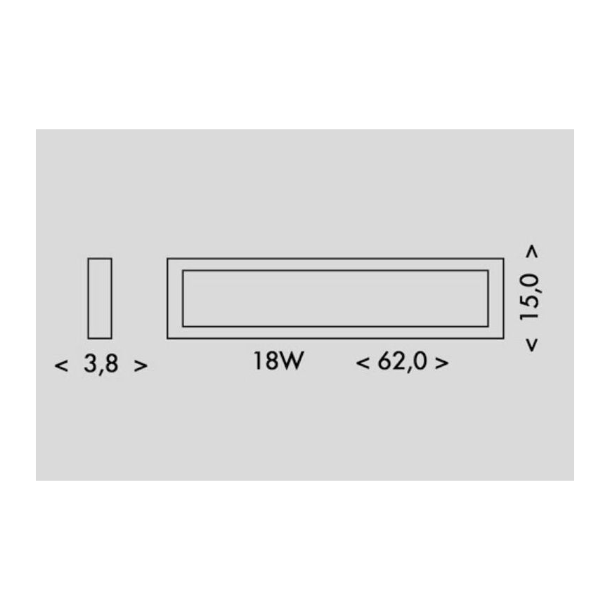 LED Плафониера PILO LED/18W/230V 4100K 62 см бял