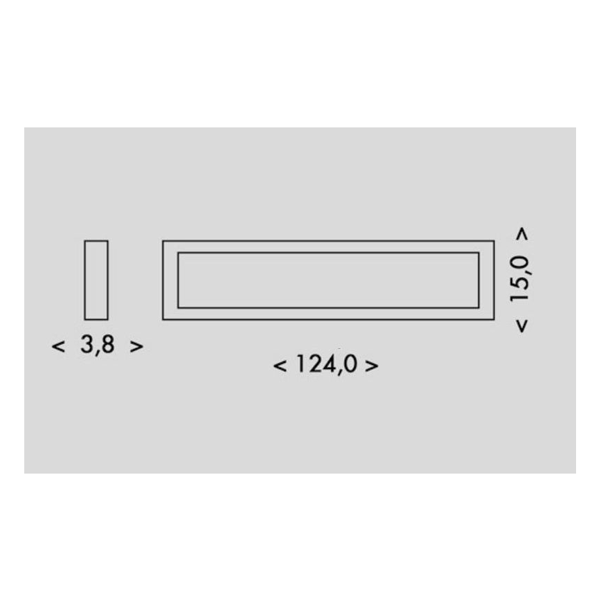 LED Плафониера PILO LED/36W/230V 4100K 124 см черен