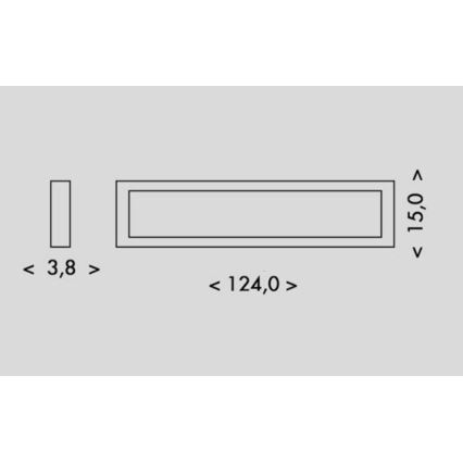 LED Плафониера PILO LED/36W/230V 4100K 124 см черен