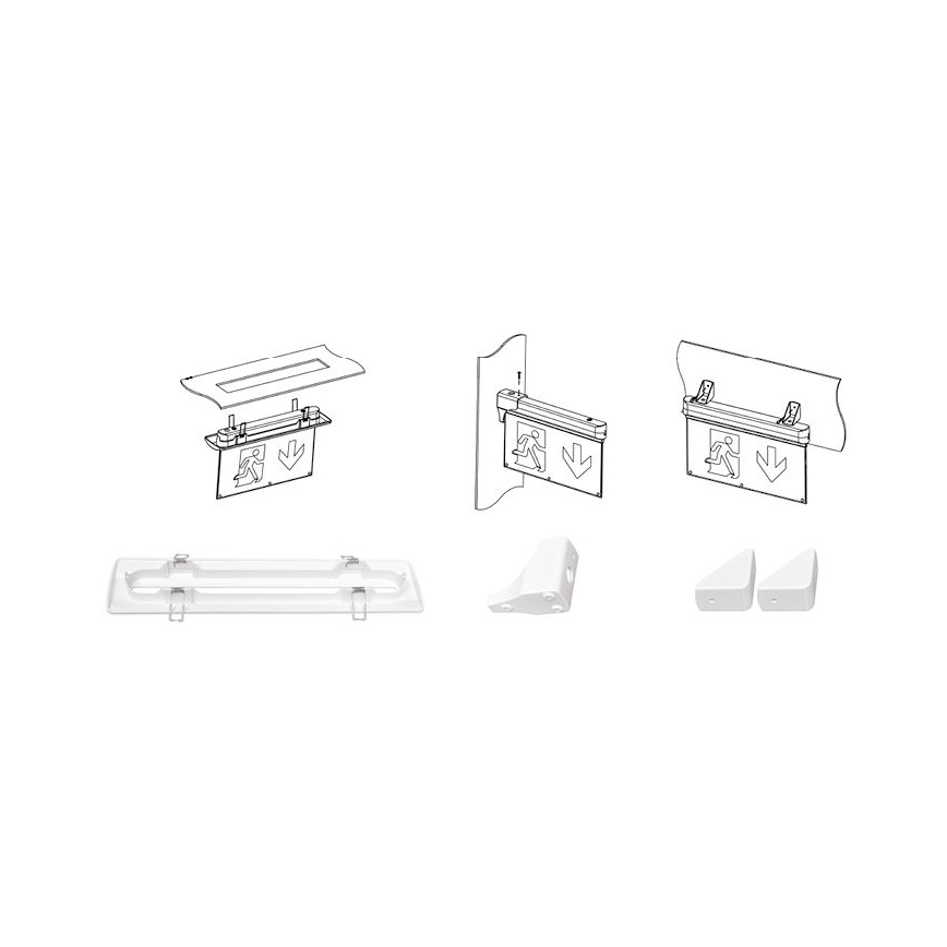 LED Аварийна лампа ALPHA LED/2,7W/230V 6000K 800 mAh