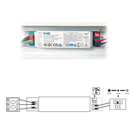 LED Флуоресцентна лампа VELO LED/24/32/40W/230V 3000/4000/6000K 120 см бял
