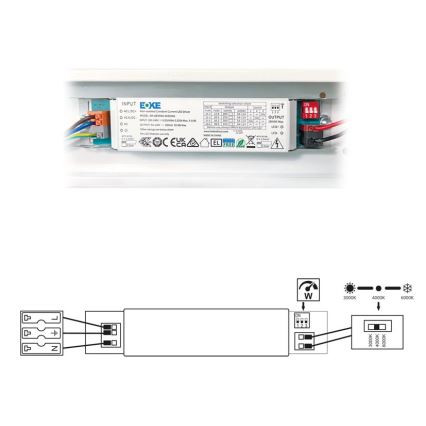 LED Флуоресцентна лампа VELO LED/36/48/60W/230V 3000/4000/6000K 150 см бял