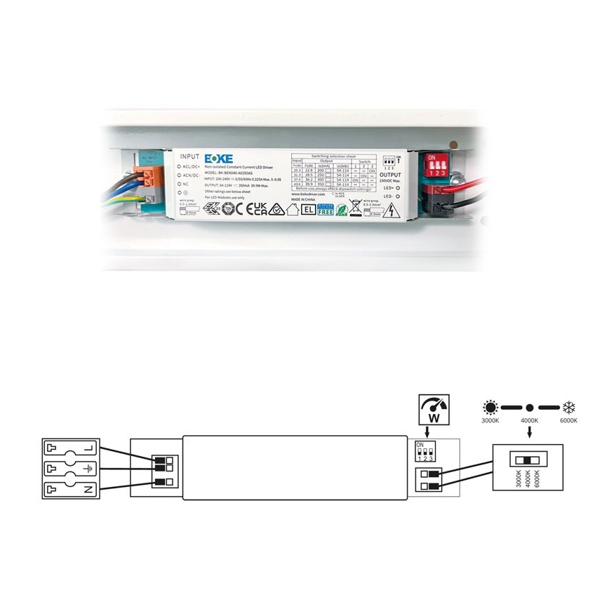 LED Флуоресцентна лампа VELO LED/36/48/60W/230V 3000/4000/6000K 150 см бял