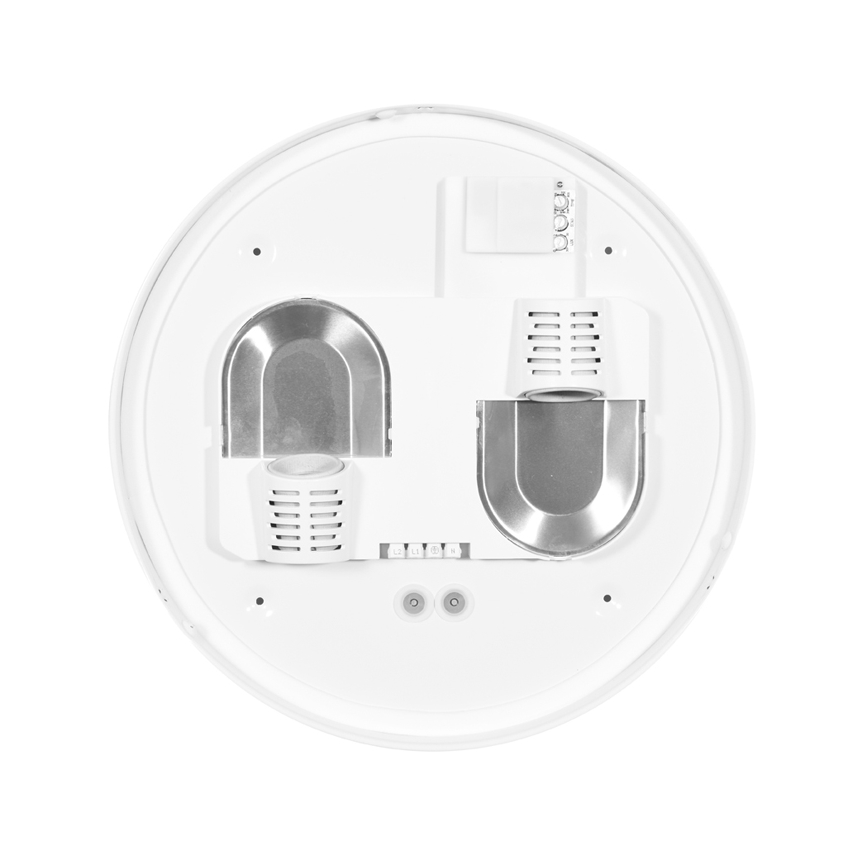 Екстериорна лампа за таван със сензор HECTOR 2xE27/60W/230V Ø 40 см IP44 опал бял