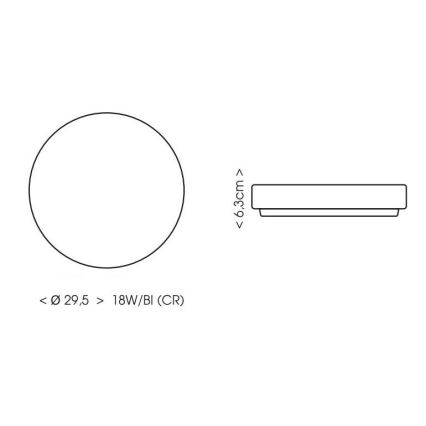 LED Плафон за баня LIRA LED/18W/230V 4000K Ø 29,5 cm IP44 бял