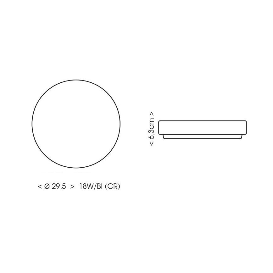 LED Плафон за баня LIRA LED/18W/230V 4000K Ø 29,5 cm IP44 бял