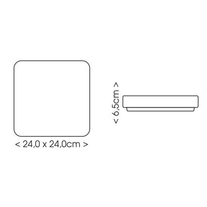 LED Плафон за баня LUKY LED/12W/230V 4000K 24x24 см IP44