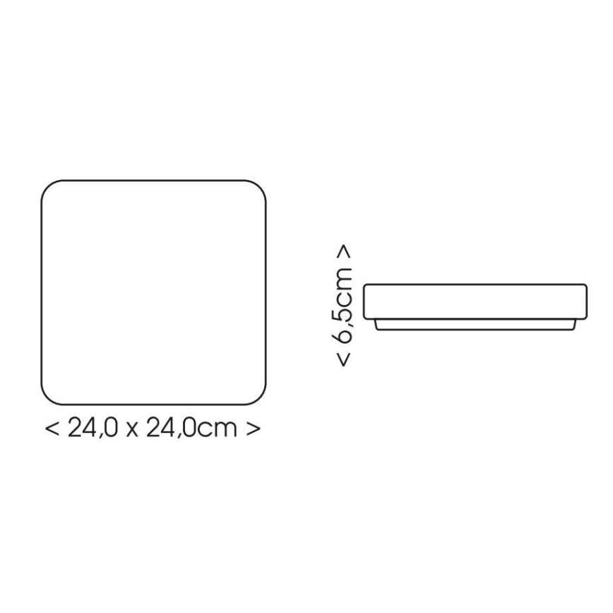 LED Плафон за баня LUKY LED/12W/230V 4000K 24x24 см IP44