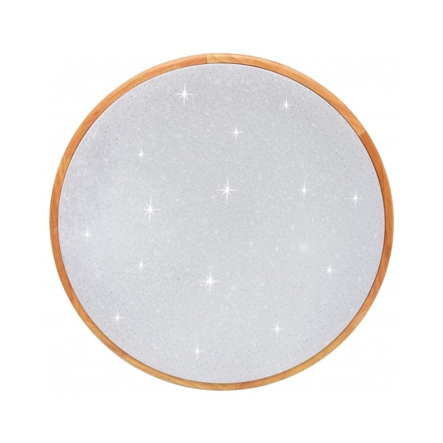 LED Димируем плафон LENA LED/60W/230V 3000-6500K дъб + дистанционно управление
