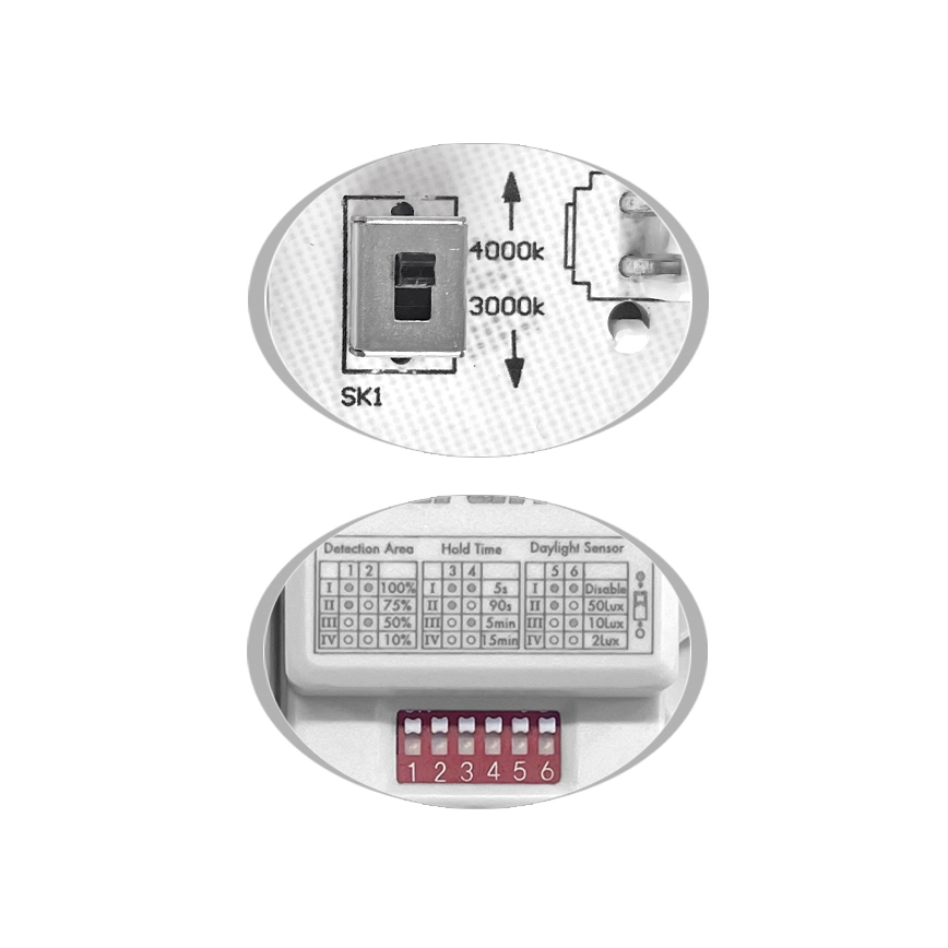 Екстериорна LED лампа за таван със сензор MARTIN LED/15W/230V 3000/4000K Ø 30 см IP65 черен