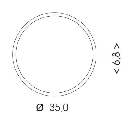 Екстериорна LED лампа за таван MARTIN LED/25W/230V 3000/4000K Ø 35 см IP65 черен