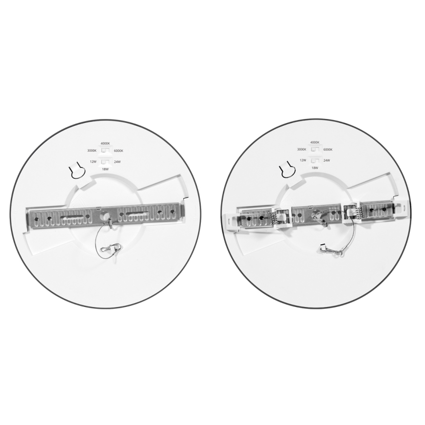 LED Димируем панел LEXA LED/12/18/24W/230V 3000/4000/6000K Ø 30 см черен