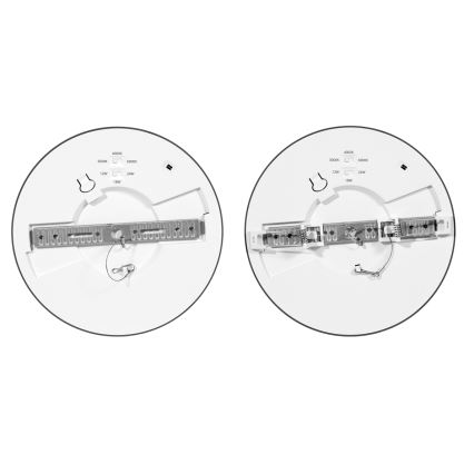 LED Димируема лампа за вграждане със сензор LEXA LED/12/18/24W/230V 3000/4000/6000K Ø 30 см черен