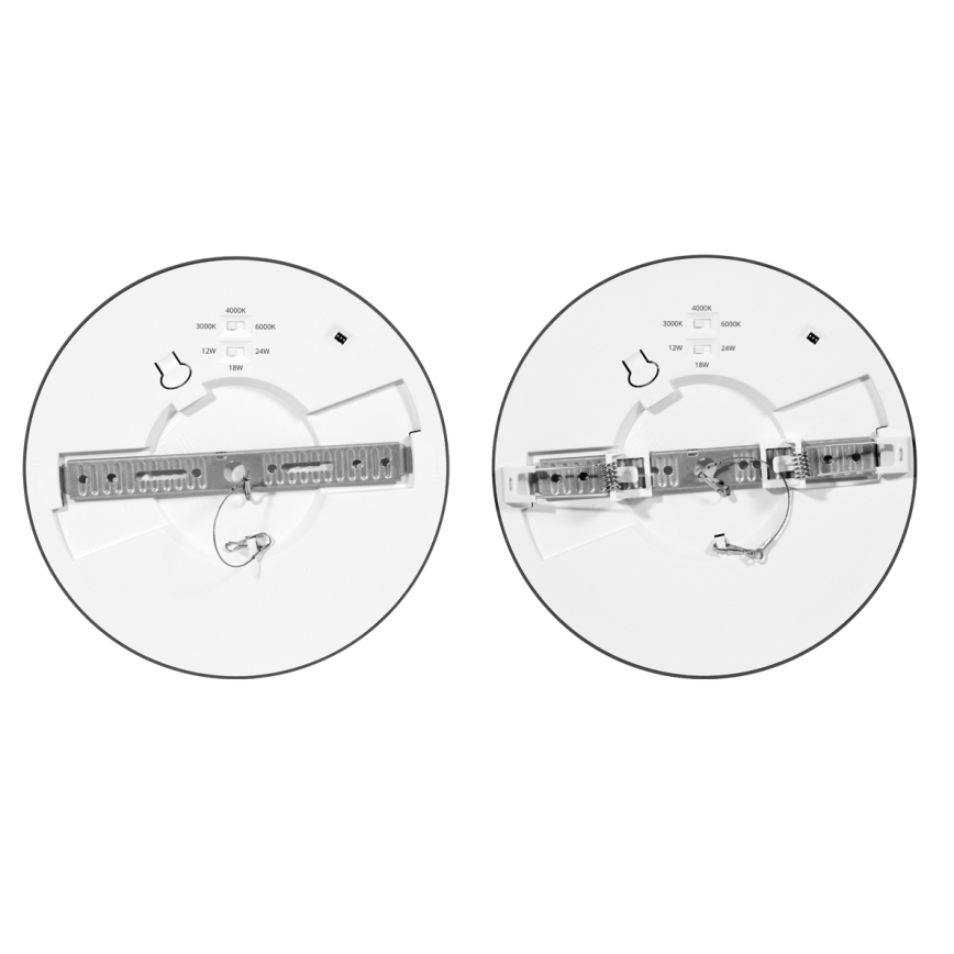 LED Димируема лампа за вграждане със сензор LEXA LED/12/18/24W/230V 3000/4000/6000K Ø 30 см черен