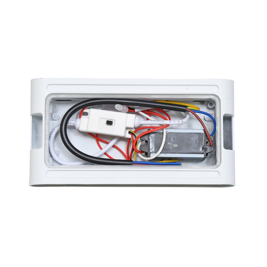 LED Екстериорен аплик BRICK 2xLED/6W/230V 3000/4000/6500K IP65 бял