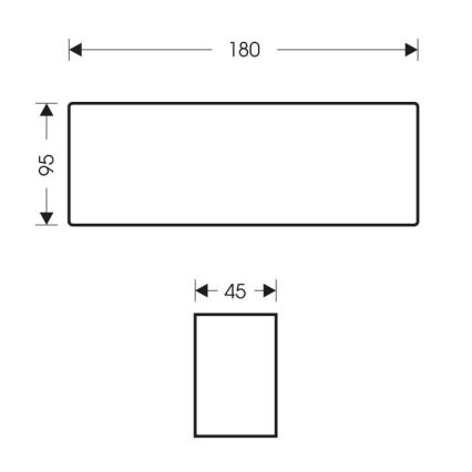 LED Екстериорен аплик BRICK 2xLED/6W/230V 3000/4000/6500K IP65 черен