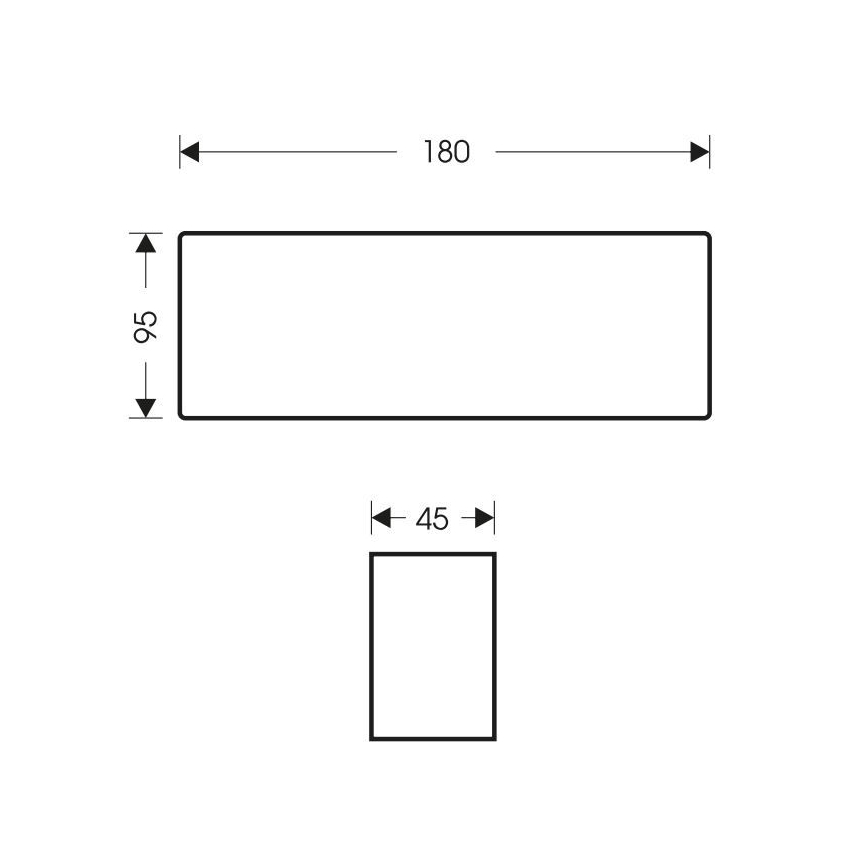 LED Екстериорен аплик BRICK 2xLED/6W/230V 3000/4000/6500K IP65 черен