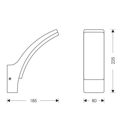 LED Екстериорен аплик със сензор RITA LED/12W/230V 4000K IP65