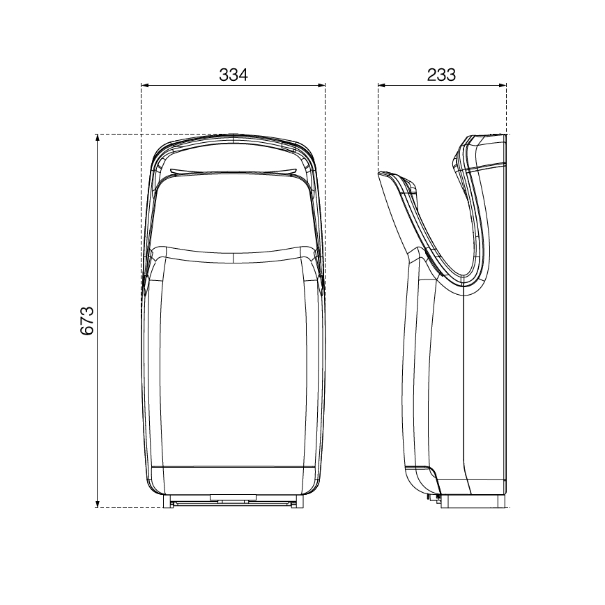 EcoStep 10007 - Сушилня за ръце R1.1 750/1000W/230V черна